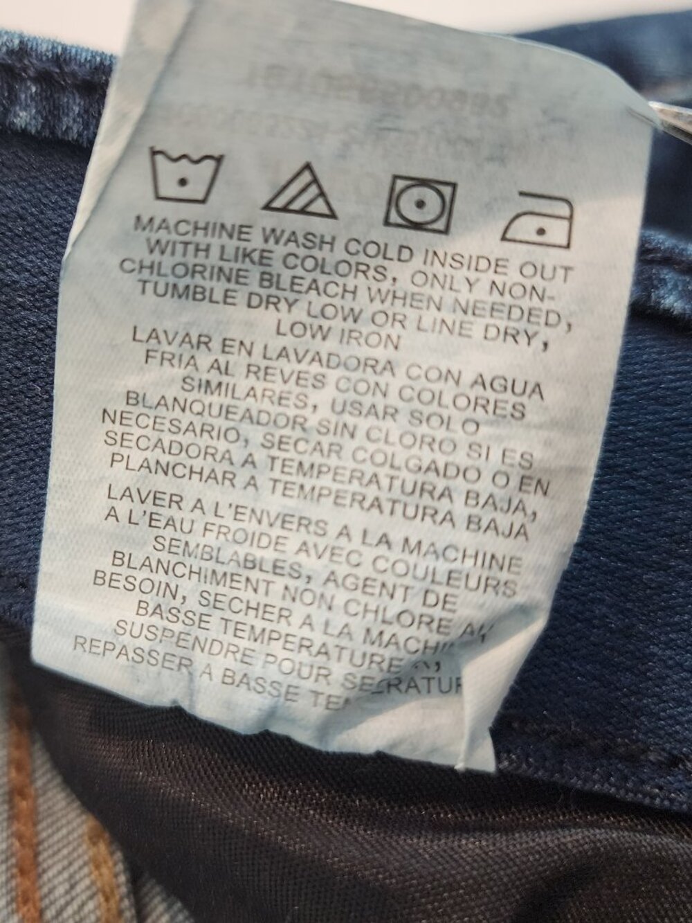 2/$30 Lee Flex Motion Mid Rise Bootcut Blue Jeans Size 14 Long - Picture 12 of 13